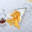 NT Stainless steel French Fry Stand Cone Basket Holder for Fries Fish and Chips and Chicken Nuggets with a seasoning cup image