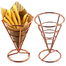 NT Stainless steel French Fry Stand Cone Basket Holder for Fries Fish and Chips and Chicken Nuggets with a seasoning cup image