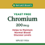 Nature’s Bounty Chromium Supplement 200 mcg 100 Tablets image