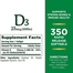 Nature’s Bounty Vitamin D3 Softgels, 25 mcg 1000 IU 350 Ct image