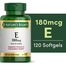 Nature’s Bounty Vitamin E Pure dl-Alpha 180mg (400 IU) 120 Softgels image