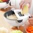 New 9 in 1 Multifunction Magic Rotate Vegetable Cutter with Drain Basket Large Capacity Vegetables Chopper Veggie Shredder Grater Portable Slicer Kitchen Tool with 8 Dicing Blades image