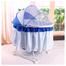 New Born Baby Swing Cradle Bed with Mosquito Net Canopy Bassinet Wheel System (KDD-720) image