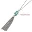 New Crystal Bead Sweater Chain Necklace for Women image