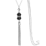 New Crystal Bead Sweater Chain Necklace for Women image