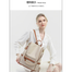 New Design Women Backpack Nylon Waterproof Anti-Theft Travel Bagpack Apricot image