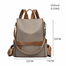 New Design Women Backpack Nylon Waterproof Anti-Theft Travel Bagpack Coffee image