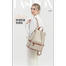 New Design Women Backpack Nylon Waterproof Anti-Theft Travel Bagpack Apricot image
