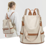 New Design Women Backpack Nylon Waterproof Anti-Theft Travel Bagpack Apricot image
