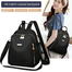 New High Capacity Female Waterproof College Backpack,Trendy Women, Travel Laptop School Bags - Black image