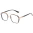 New Oversized Frame Anti-blue Light Transparent Glasses Metal Double Line Eyewear Women Men Fashion Retro Flat Mirror Eyeglass image