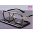 New Oversized Frame Anti-blue Light Transparent Glasses Metal Double Line Eyewear Women Men Fashion Retro Flat Mirror Eyeglass image