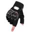 New Pro Biker Half Finger Hand Gloves For Biker- Black image