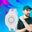 New Stylish White Square Dial Fashionable Analog Watch For Men image