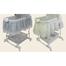 Newborn Baby Cradle Bassinet With 4 Universal Wheels, Baby Rocking Crib, Musical Baby Bed With Mosquito Net image