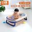 Newborn baby foldable bathtub with soft rubber reclining board (Any Color) image