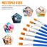 Novelty Blue Flat Nylon Hair Artist Paint Brush Suitable For Watercolour, Acrylics and Oil Painting Set Of 12 Pcs image