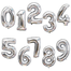 Number Balloons Silver Mylar Foil Number Giant Helium Balloon Birthday Party Decoration image