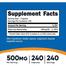 Nutricost Vitamin B3 Niacinamide 500mg - 240 Capsules image