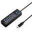 ORICO 4 Ports Type-C HUB PW4U-C3-BK image