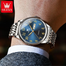 Olevs 5535 Stainless Steel Analog Wrist Watch For Men image