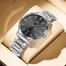 Olevs 701 Silver Stainless Steel Analog Wrist Watch For Men – Black And Silver image