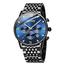 Olevs choronograph waterproof mens fashion stainless steel watch image