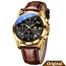 Olevs quartz wrist waterproof leather watch image