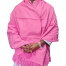 One Colour Woolen Shawl Or Chador For Men and Women - Pink image