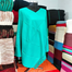 One Colour Woolen Shawl Or Chador For Girls and Women - Firozi image