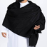 One Colour Woolen Shawl Or Chador For Men and Women- Black image