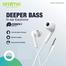 Oraimo OEP-E11 Bass Stereo In Ear Earphone - White image