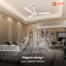 Orient 48 Inch Mozart Ceiling Fan Nature Floral White image