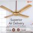 Orient 48 Inch Quadro Ornamental Ceiling Fan Golden Chocolate image