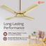 Orient 56 Inch Quadro Ornamental Ceiling Fan Ivory image