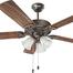 Orient Underlight Woodwind 52 Inch 1300mm Ceiling Fan (Metallic Bronze),Standard,Woodwind-cr image