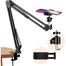 Overhead Video Stand Phone Holder Articulating Arm Phone Mount Table Top ChromLives Scissor Boom Arm Articulating Phone Stand Tablet Phone Holder for Streaming Phone Baking Crafting image
