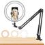 Overhead Video Stand with 10 inch Ring Light and Phone Mount for Drawing, Cooking Video, Facebook, YouTube Live Streaming image