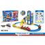 PAW Electric rail parking lot with car ,dogs , Children's play set parking playground with a road and a slide patrol train 6 Heroes image