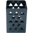 PH PH Metal Black Triangle Pattern Square Pen Holder image