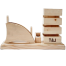 PH T and J Wooden Desk Pen Holder with Card Holder image