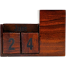 PH Wood Desk Organizer with Date Display and Pen Holder image