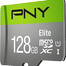 PNY Elite Class 10 U1 128GB Micro SD Memory Card image