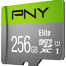 PNY Elite Class 10 U1 256GB Micro SD Memory Card image