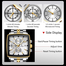 POEDAGAR 866 Luxury Square Chronograph Men’s Watch image