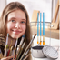Paint Brush Washer Oil Painting Brush Cleaner, Uncovered Stainless Steel Oil Painting Pen Straight Washing Barrel Holder image