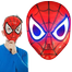 Party Led Light Spiderman Face Mask For Children / Elders (Red) (spmn_mask_pride_4363511574) Spiderman image
