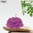 Peony Flower Sandalwood Fragrance Candle - Lavender Colour image