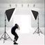 Photo Video Studio Lighting Kit 4-Socket E27 Lamp Holder Softbox Light Stands image