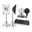 Photo Video Studio Lighting Kit 4-Socket E27 Lamp Holder Softbox Light Stands image